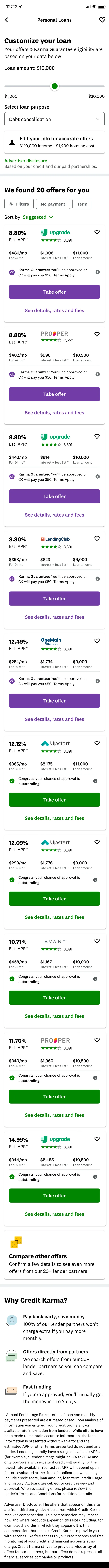 The original flat marketplace, one long list of look-alike offers