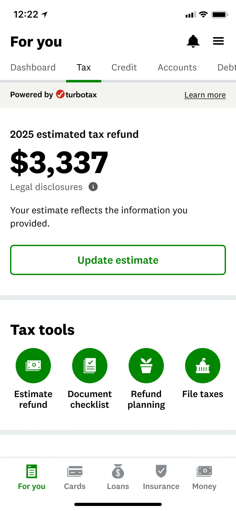 Completed state, the final number after all questions are answered
