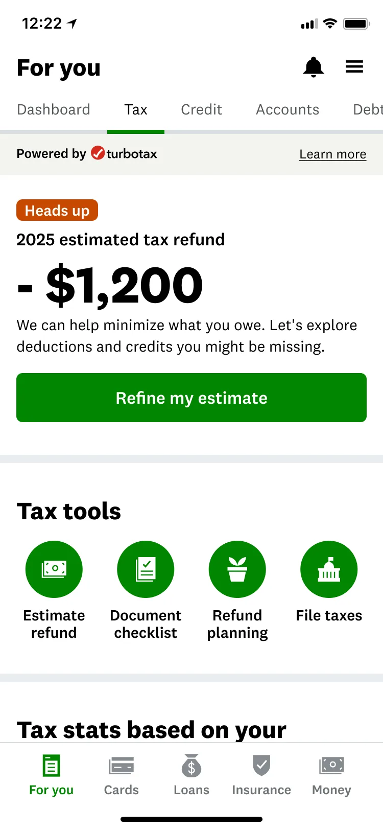 A member who owes money, reframed toward deductions and credits